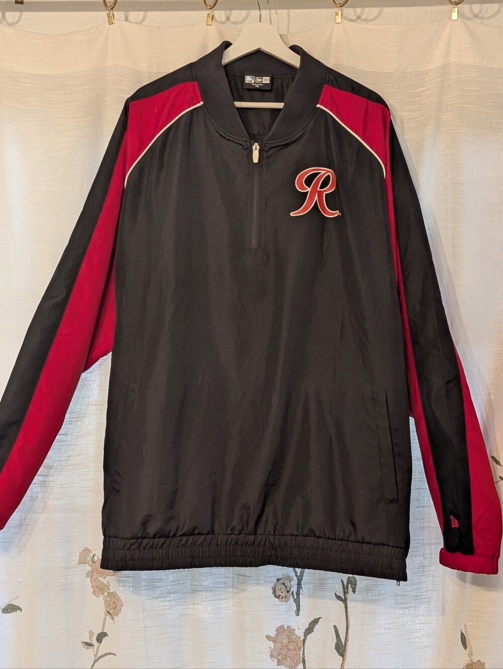Tacoma Rainiers New Era Navy and Red Pullover Windbreaker Jacket Quarter Zip XXL